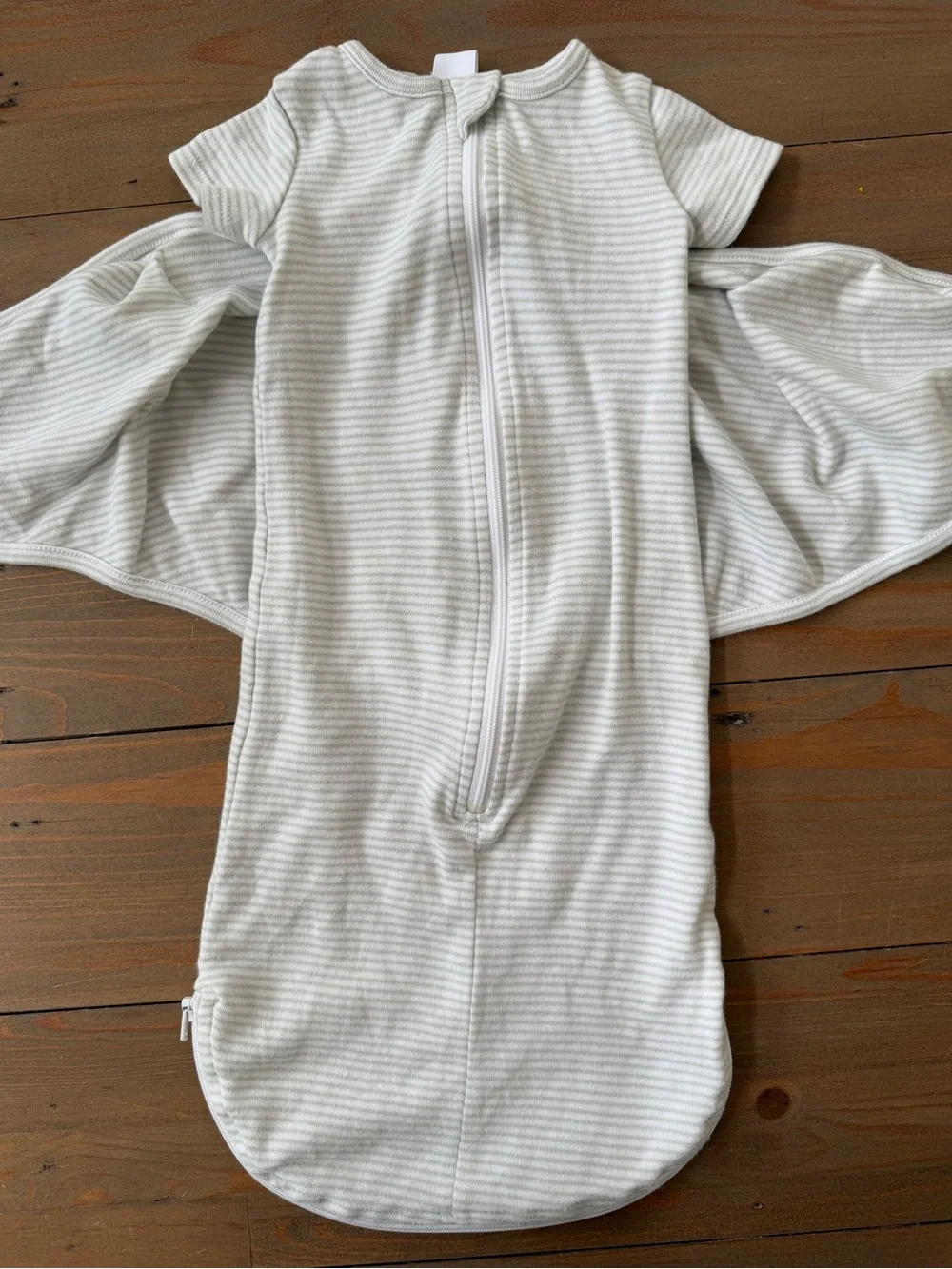 Nordstrom Soft Stripe White Baby Sleep Sack Swaddle - Newborn